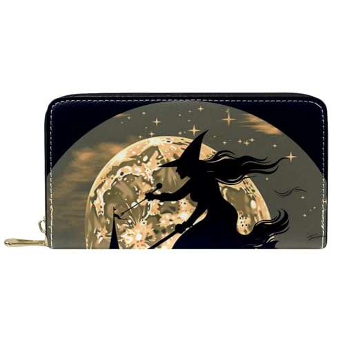 Tragbare Brieftasche Hexenschloss Mondlicht Geldbeute Printmotiv Wallet Retro Kartenetui Für Freundin, Kinder, Mutter von Generic