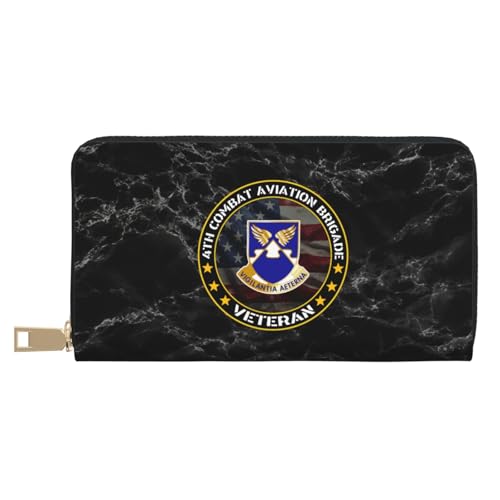 Tragbare Brieftasche Veteran Der 4. Combat Aviation Brigade Kartenetui Kreative Wallet Retro Portemonnaie Für Mädchen, Tochter, Kinder von Generic