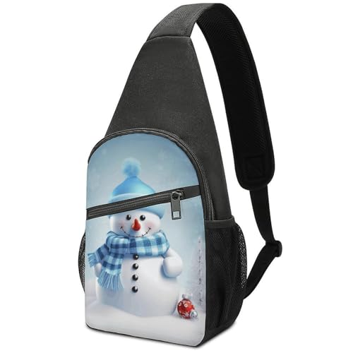 Tragbare Casual Daypack Süßer Schneemann Sling Bag Verstellbarer,Stilvoll Crossbody Bags für Outdoorsport Reisen Damen Tragbare Casual Daypack Süßer Schneemann Sling Bag Verstellbarer,Stilvoll Crossbody Bags für Outdoorsport Reisen Damen von Generic