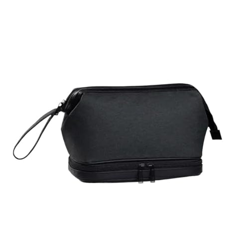Tragbare Kulturtasche for Männer, Reisetasche mit Mehreren Fächern for Ihre Pflegeartikel(Black) von Generic