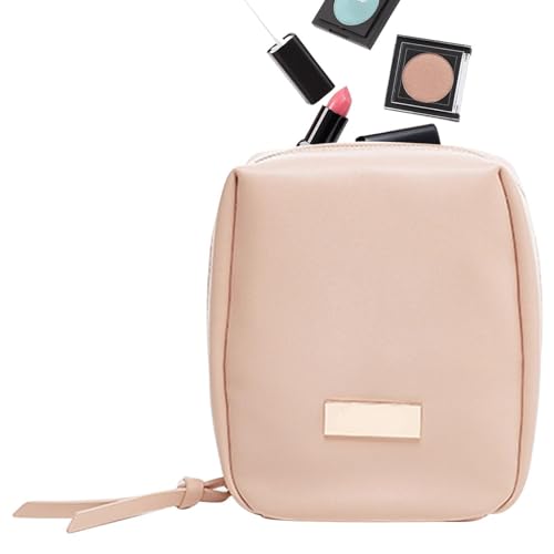 Tragbare Make-up-Tasche – PU-Make-up-Organizer, Reisetasche, tragbare Toilettenartikel, große Aufbewahrung | Multifunktionale Reise-Kulturtasche, Aufbewahrungstasche mit Reißverschluss, Kulturtasche f von Generic