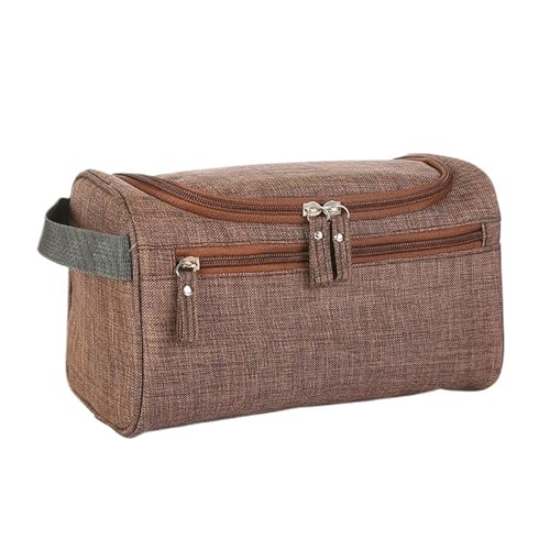 Tragbare Reise-Kulturtasche for Herren, Kosmetiktasche(Light Brown) von Generic