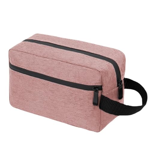 Tragbarer Reise-Kulturbeutel for Männer und Frauen mit Griff, Make-up-Tasche, Rasierkosmetiktasche for Toilettenartikel(Pink) von Generic