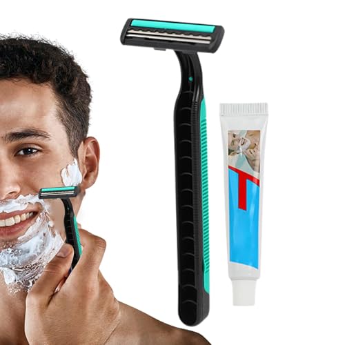 Tragbarer manueller Rasierer, manueller Reiserasierer – tragbarer manueller Bartschneider, praktischer und bequemer tragbarer Reiserasierer für Kinn und Gesicht von Generic