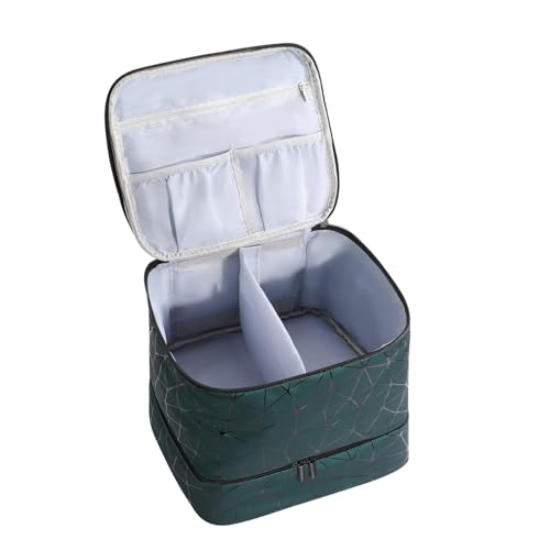 Tragetasche für Maniküre, Nageltasche, Maniküre Organizertasche, Doppelschicht Nagellackaufbewahrung | Maniküre Organizer Case enthält 30 Flaschen (15ml/5 fl oz) tragbare Nagellackbeutel für von Generic