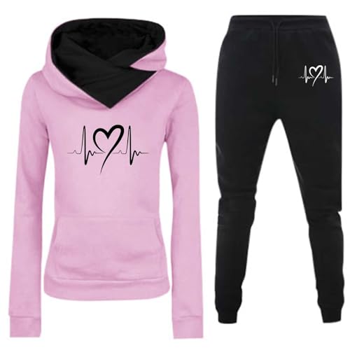 Trainingsanzug Fasching Trainingsanzug Damen 48 50 TrainingsanzüGe XXXL Cooler Trainingsanzug Damen Jogginganzug Damen Pyjama Modal Damen Pyjama Damen Set Jogginganzug Nicki Bunter Jogginganzug von Generic