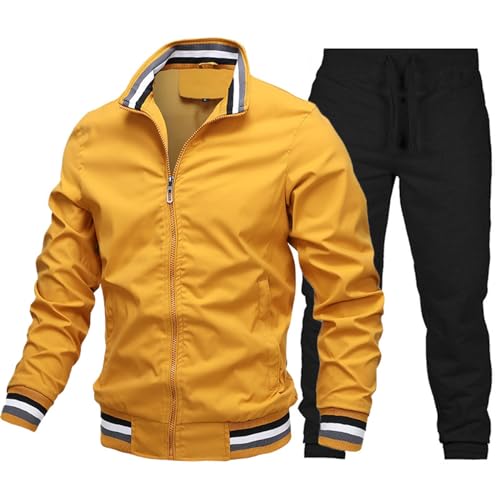 Trainingsanzug Herren Classico - Bequemer Tracksuit für Sport French Terry Tracksuit 2 Piece Home Office & Fußball Freizeit und Reisen 2-Teilig Tracksuit mit Hoodie und Sporthose Trainingsanzug Herren Classico - Bequemer Tracksuit für Sport French Terry Tracksuit 2 Piece Home Office & Fußball Freizeit und Reisen 2-Teilig Tracksuit mit Hoodie und Sporthose von Generic