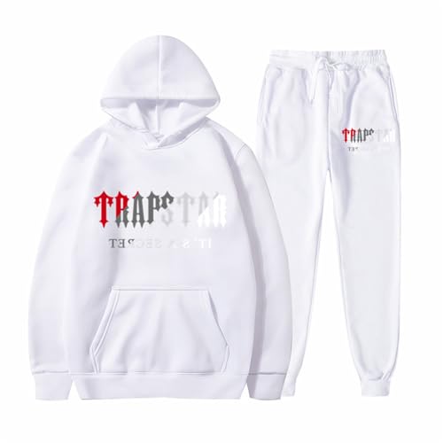 Trainingsanzug Kinder Trainingsanzug-Herren Trapstartracksuit Kapuzenpullover Mit Print Herren/Damen Sweatshirts Set Passende Sporthose Für Herren Sportanzug 2 Piece Hoodie Yk2 Clothing von Generic