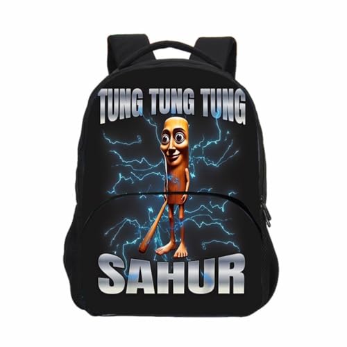 Tralalerotralala Kinderrucksack, Italienisch Brainrot AI Tier Fronttasche Schultasche für Jungen und Mädchen,Style 14 von Generic