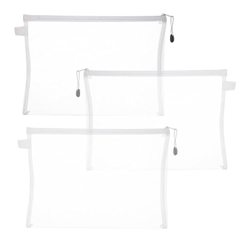 Transparente Aufbewahrungsbox – Dokumententaschen, Puzzles, Dokumententasche – 3 zusätzliche transparente Reißverschlusstaschen, Mehrzwecktasche aus Nylon zum Organisieren von Generic
