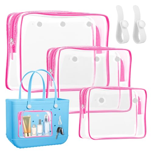 Transparente Innentasche, Tragetasche mit 2 Einsteckhaken für B-o-g-g Bag, Trennwand für Reisen, Kosmetik, Make-up, Organizer, 2 Stück, Pink, Modern von Generic