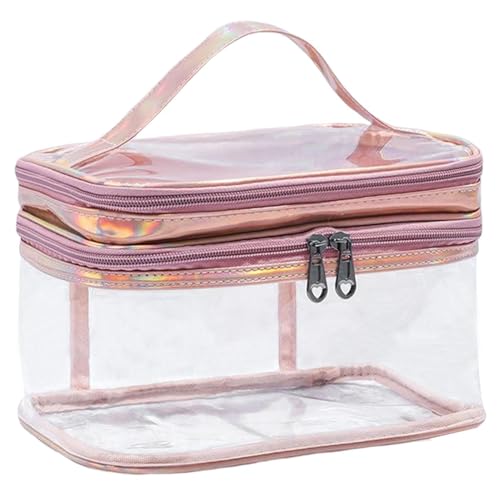 Transparente Kosmetiktasche,Transparente Kosmetiktasche | Wasserdichte Kosmetiktasche, Make-up-Tasche Organizer Für Mädchen, Reisetasche Für Toilettenartikel, powder, verwijzen naar de beschrijving von Generic