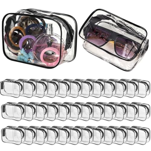 Transparente Make-up-Taschen, Reise-Kulturbeutel, mit Reißverschluss, wasserdicht, tragbar, PVC-Organizer für Urlaub und Badezimmer, 36 Stück von Generic