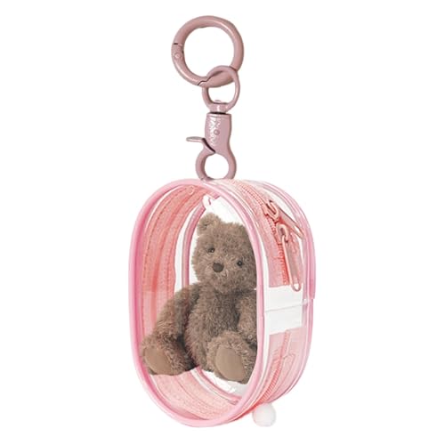 Transparente Puppe Displaytasche - Multifunktionale Schlüsselanhängertasche, Wasserdichte Aufbewahrungstasche | PVC Transparente Figuren Aufbewahrungstasche Mit Reißverschluss Für Puppen von Generic
