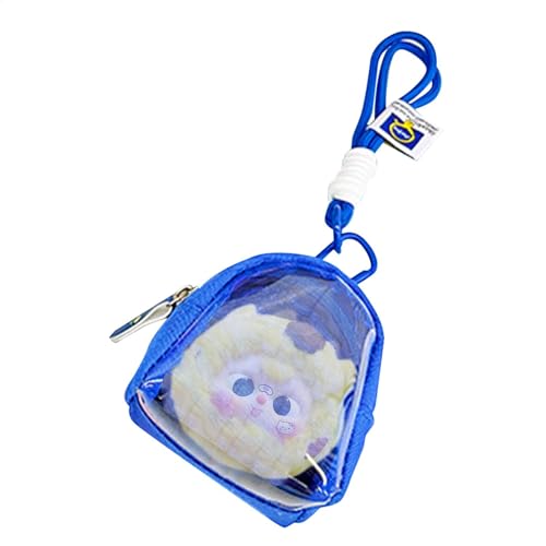 Transparente Silhouetten-Display-Tasche – tragbare Kopfhörer-Organizer-Tasche – Handtasche zur Aufbewahrung von Staubmünzen, Figuren-Display mit Reißverschluss, blau, Se référer au descriptif, Siehe von Generic