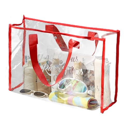 Transparentes Umhängetasche - wasserdichtes Stadion zugelassener Beutel, leichte Langgurt Geldbeutel | Klare Tragetaschen mit verstellbarem -Riemen, groß durch die Tasche für vielbeschäftigt von Generic