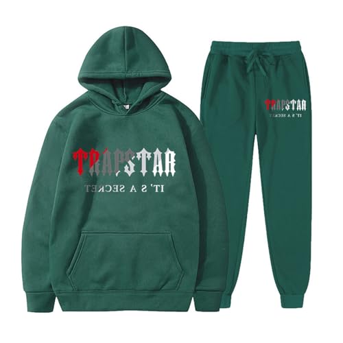 Trapstar-Trainingsanzug Sportzubehör-Set Trapstar Trainingsanzug Sets Herren Freizeit Jogginganzug 2-teilig Kapuzenjacke mit Kapuze Und Taschen Sporthose Kapuzenpullover Trainingsanzug Damen Set von Generic