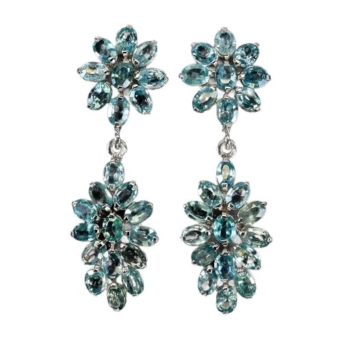 Traumhafte Silber Ohrringe natur blau Zirkonia 5 von Generic