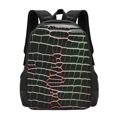 Trendy Laptop-Rucksack Krokodilhaut-Print Wanderrucksack Unisex Rucksäcke Für Schule, Wandern, Büro, 42X32X14Cm Trendy Laptop-Rucksack Krokodilhaut-Print Wanderrucksack Unisex Rucksäcke Für Schule, Wandern, Büro, 42X32X14Cm von Generic