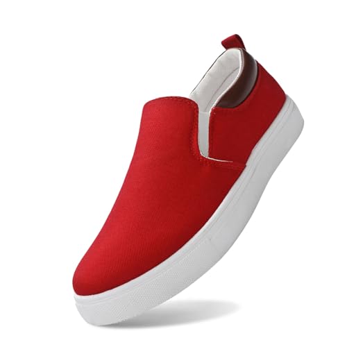 Trendy Schuhe Damen Bequem, Casual Schuhe für Damen Slip-on, Klassisch Atmungsaktive Große Größen Freizeitschuhe für Büroalltag Belüftet rutschfest Abriebfest Ohne Schnürsenkel von Generic