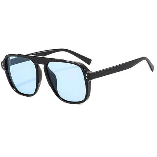 Trendy Square Oversized Frames Damen Foto Sonnenbrille Herren Outdoor Autofahren Pendeln Urlaub Sport Sonnenbrille(Blue) von Generic
