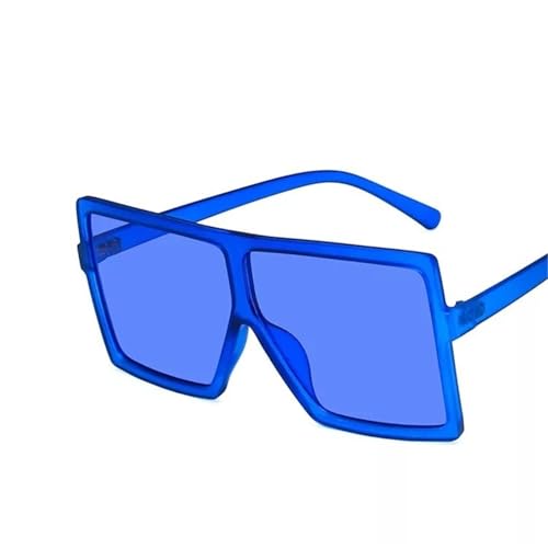 Trendy Square Oversized Frames Damen Urlaub Sonnenbrille Herren Outdoor Polarisierte Autofahren Sport Party Foto Sonnenbrille(Blue) von Generic
