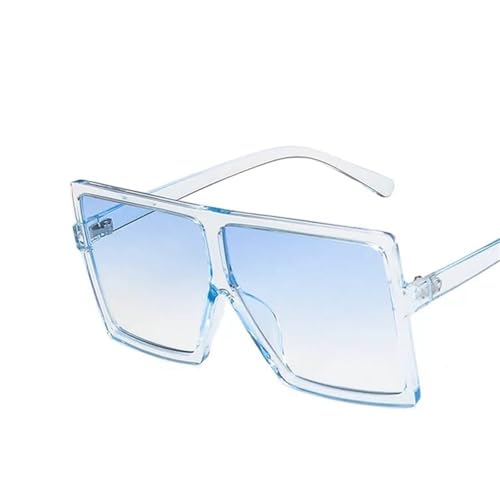 Trendy Square Oversized Frames Damen Urlaub Sonnenbrille Herren Outdoor Polarisierte Autofahren Sport Party Foto Sonnenbrille(Clear) von Generic