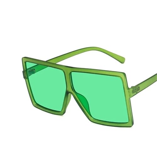 Trendy Square Oversized Frames Damen Urlaub Sonnenbrille Herren Outdoor Polarisierte Autofahren Sport Party Foto Sonnenbrille(Green) von Generic