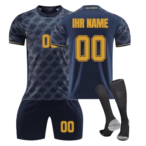 Generic Trikot Personalisiert Kinder Trikot mit Eigenem Namen & Nummer Fußball Trikots Shorts Socken Set für Kinder Erwachsene, Fussball Trikot Trainingsanzug Jungen Herren von Generic