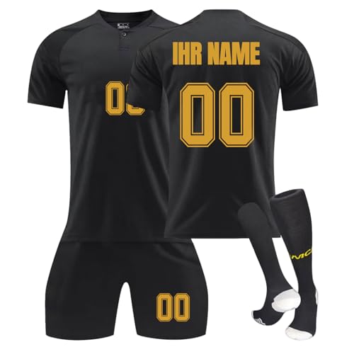 Trikot mit Eigenem Namen & Nummer, Trikot Personalisiert Kinder, Neue Saison Hause/Auswärts Fußball Trikots Shorts Socken Set für Kinder/Erwachsene, Fussball Jersey Trainingsanzug für Junge Herren von Generic