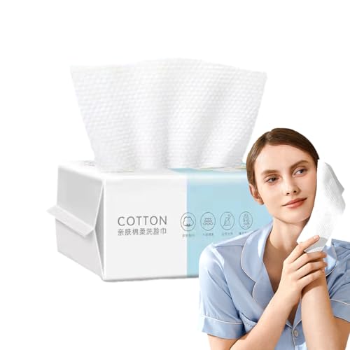 Trockene Handtücher für Handtücher – Extra weiche fusselfreie Gesichtstücher mit dicker sauberer Textur, großes saugfähiges Design | Gentle Einweg-Make-up-Entferner-Tücher von Generic