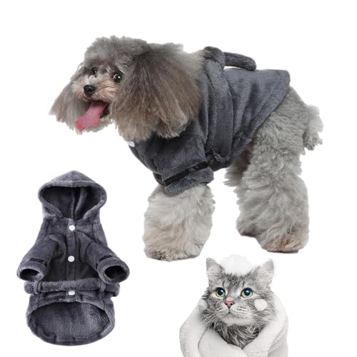 Trockenmantel für Hunde | Hunde-Katzen-Robe-Handtuch | Weiche, saugfähige Hundehandtücher aus Mikrofaser zum Trocknen, Hundepflegetuch für Katzen von Generic