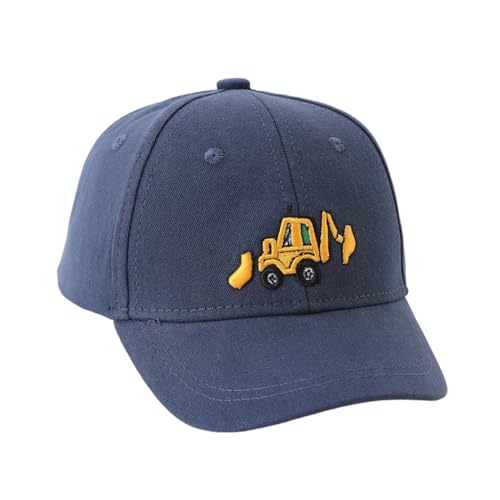 Trucker Cap Kinder Bagger-Aufdruck Basecap Baumwolle Baseball Cap Bequem Atmungsaktives Baseballkappe Verstellbare Baseballcap Sommer UV-Schutz Schrimkappe 2-8 Jahre (Navy, 2-8 Years) von Generic