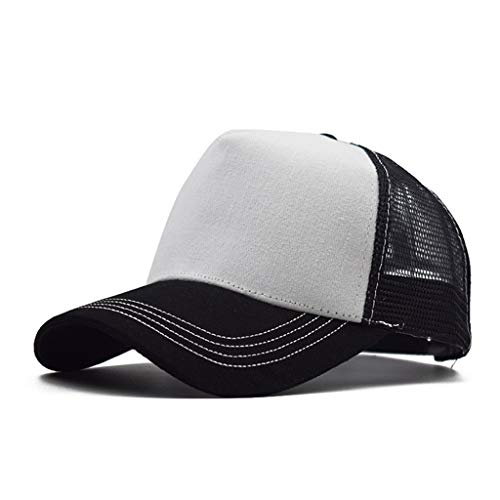 Trucker Cap Unisex Schwarz,Basecap Cap Damen Großer Kopf Baumwolle-Freizeit Snapback Kappe Herren Sommer Cappy Sport Schildkappe Schildkappen Schirmkappe Sonnenkappe Baseballmütze Mütze Outdoor von Generic