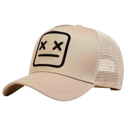 Trucker Cap für Männer & Frauen Baseball Cap aus Netzstoff mit Gestickte Miene Basecap UV-Schutz Casual Baseballkappe mit gebogenem Schirm Baseballmütze Sonnenmütze für Reisen Draußen von Generic