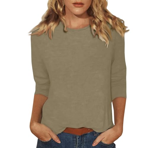 Tshirt Damen Sale, Elegant Sommer Shirts, 3/4 Arm Casual Tops, Crew-Neck T-Shirts Mit Blumendruck, Loose Casual Blusen Tshirt Damen Sale, Elegant Sommer Shirts, 3/4 Arm Casual Tops, Crew-Neck T-Shirts Mit Blumendruck, Loose Casual Blusen von Generic