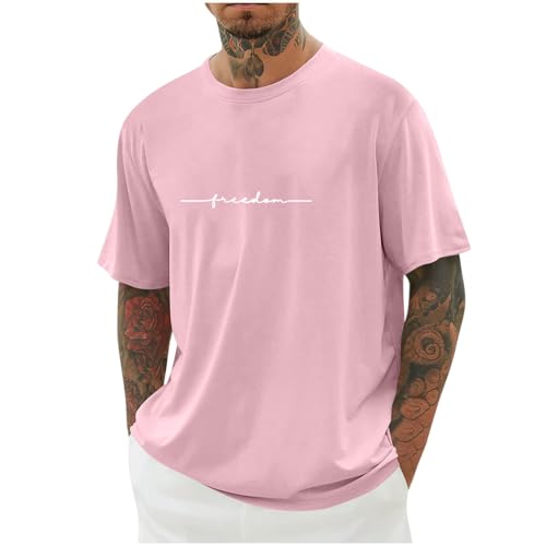 Tshirt Herren Oversize T-Shirt Kurzarm Sommer Longshirt Männer Los Angeles Kurzarmshirt Große Größen Herren-T-Shirt Lässig Leichte Sommershirt Y2k Mode Motiv Shirt Deals of The Day Rosa XL Tshirt Herren Oversize T-Shirt Kurzarm Sommer Longshirt Männer Los Angeles Kurzarmshirt Große Größen Herren-T-Shirt Lässig Leichte Sommershirt Y2k Mode Motiv Shirt Deals of The Day Rosa XL von Generic