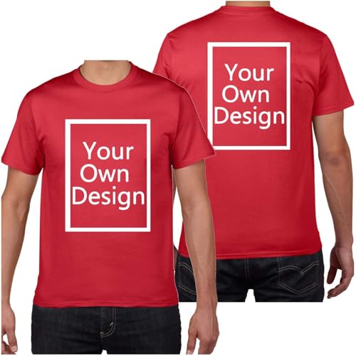 Tshirt Herren T-Shirt Selbst Gestalten Shirts Angebote Sale Custom T Shirt mit Foto Bedrucken Lassen Personalisiertes Sommershirt auf Vorne Hinten Deals of The Day Rot 3XL Tshirt Herren T-Shirt Selbst Gestalten Shirts Angebote Sale Custom T Shirt mit Foto Bedrucken Lassen Personalisiertes Sommershirt auf Vorne Hinten Deals of The Day Rot 3XL von Generic