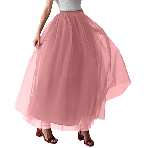 Tüll Rock Damen Lang, Tüllrock Maxi Maxirock A Linie High Waist Faltenrock Röcke Mesh Patchwork Tutu Skirt Große Größen Freizeitrock für Frauen Einfarbig Tütü Plisseerock Elegant Herbstrock Tüll Rock Damen Lang, Tüllrock Maxi Maxirock A Linie High Waist Faltenrock Röcke Mesh Patchwork Tutu Skirt Große Größen Freizeitrock für Frauen Einfarbig Tütü Plisseerock Elegant Herbstrock von Generic