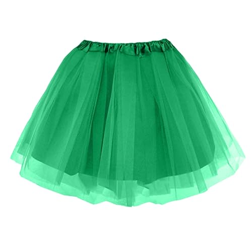 Tüllrock Damen, 3 Lagen Tütü Tellerrock Minirock Tennisrock 90er Jahre Outfit Rock Damen Damenrock Tüll Sommerkleid Mädchen Petticoat für Ballett Tanzen Karnevalskostüme Faschingskostüme von Generic