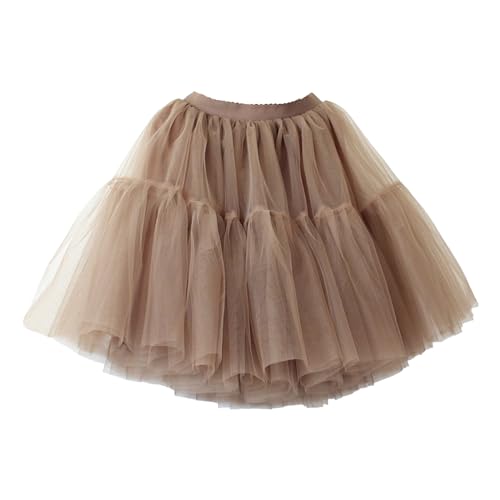 Tüllrock Damen, Damen Tüllrock 50er Rockabilly Vintage Tütü Rock Dance Dress Up Unterrock Minirock Tutu Rock für Cosplay Party Karneval Kostüm Ballett Petticoat Ballkleid Tanzkleid Abendkleid von Generic