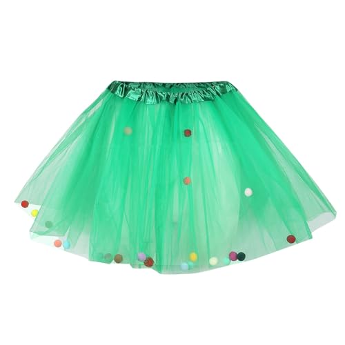 Tüllrock Damen Kurz mit Dekorative Kugeln Tütü Rock Retro Ballett Tanzröcke Karneval Kostüm Unterrock Tanzkleid Ballkleid Blase Tanzrock Cosplay Faschingkostüm von Generic