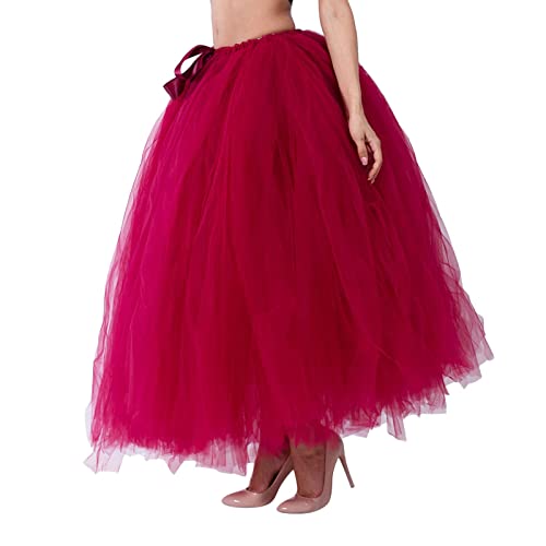 Tüllrock Damen Lang, Damen Tüllrock Knielang Tutu Multi-Schichten Puffy Bubble Tanzkleid Unterrock 50er 80er Petticoat Rocke Vintage Ballettrock Mesh Tanzen Rock Minirock Tüllrock Damen Lang, Damen Tüllrock Knielang Tutu Multi-Schichten Puffy Bubble Tanzkleid Unterrock 50er 80er Petticoat Rocke Vintage Ballettrock Mesh Tanzen Rock Minirock von Generic