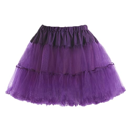 Generic Damen Tüllrock Retro Underskirt Unterrock Petticoat Rock Tutu Tüllrock Violett, One Size (Asiatisch) Generic Damen Tüllrock Retro Underskirt Unterrock Petticoat Rock Tutu Tüllrock Violett, One Size (Asiatisch) von Generic