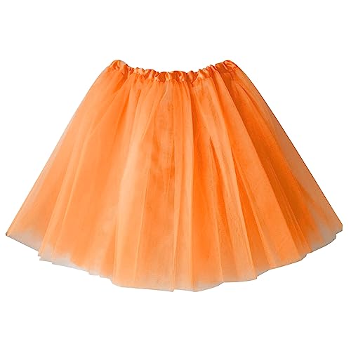 Tüllrock Damen -Tüll Rock Damen,Puffy Tütü Röcke Damen Mini Ballett Tanzkleid Minirock Unterrock Rockabilly Petticoat Kurz Ballettrock Elastische Taille Party Faschingskostüme Ballettkleidung 80er von Generic