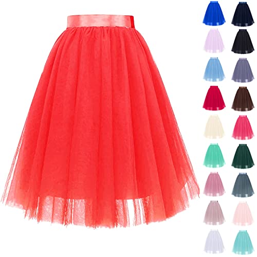 Tüllrock Damen Tütü Rock Tüllrock Party Midirock Tulle Ballett Kostüm Multicolor Tutu Kleinkind Baby Kinder Outfits Rockrock Kinderkleid & Rock Fußball Shorts Mädchen (#A-Dark Blue, XXL) von Generic