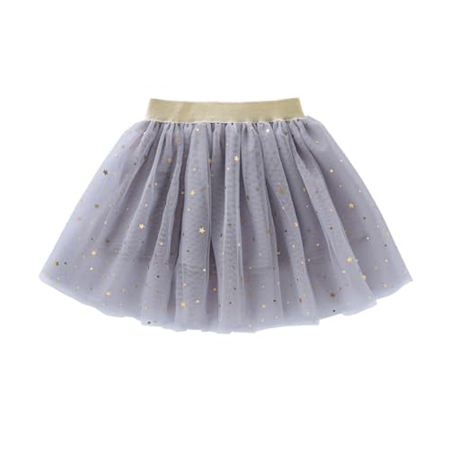Tüllrock Kinder Ballettrock Regenbogen Minirock Prinzessin Tanzkleid Mädchen Tüll Tanz Röcke für Kinder Tutu Röcke Mädchen Tutu Tüll Sterne Funkelnde Pailletten Ballett Rock von Generic