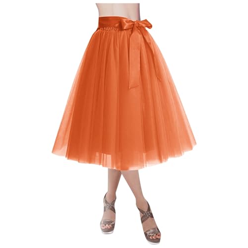 Tütü Röcke Damen Minirock Damen Elegant Karneval Kostüm Silvester Outfit Damen Plissee Rock Rock a Linie Damen Ballettrock Petticoat Puffy Tutu Tüllrock Unterrock Mesh Rock von Generic