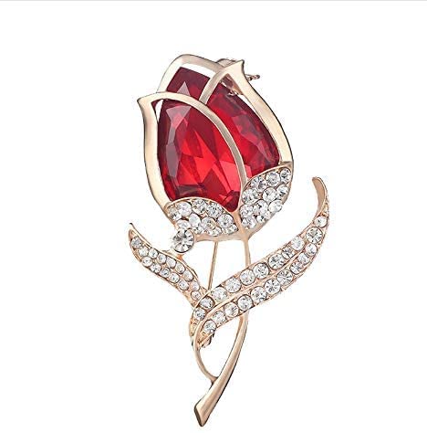 Tulip Brosche Pin Mode Elegante Brosche Persönlichkeit Frauen Corsage Hochzeit Brosche Braut Schal Clip Damen Schöner Charme Schmuck Rot Tulip Brosche Pin Mode Elegante Brosche Persönlichkeit Frauen Corsage Hochzeit Brosche Braut Schal Clip Damen Schöner Charme Schmuck Rot von Generic