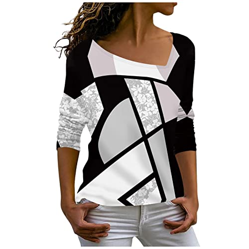 Tunika Damen Sommer t Shirt Oberteil Glitzer Satin Bluse Pailletten Norweger-Pullover Winterpullover Warm Oversize Hoodie Mädchen(3XL, Gray) von Generic